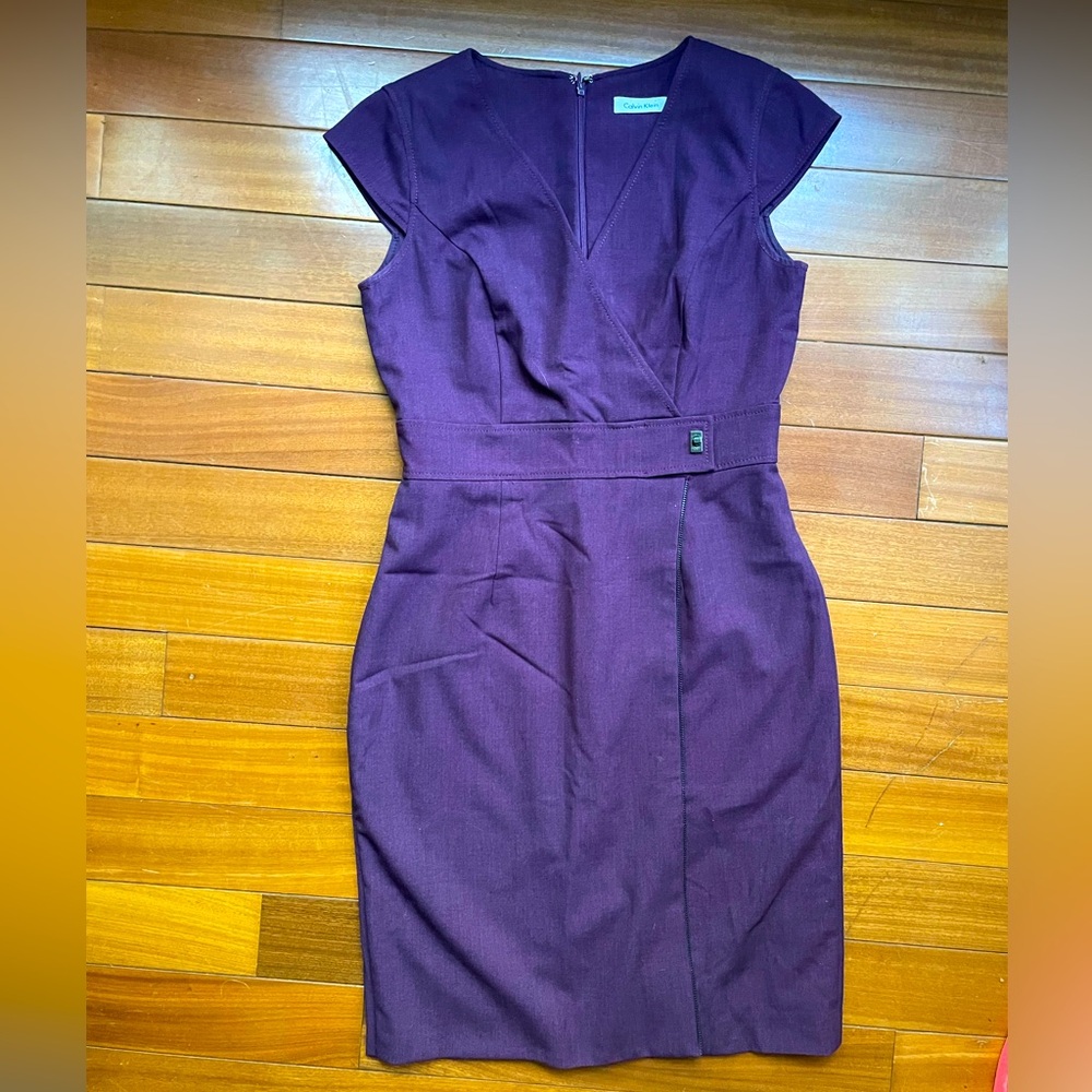 Calvin Klein size 4 purple business dress